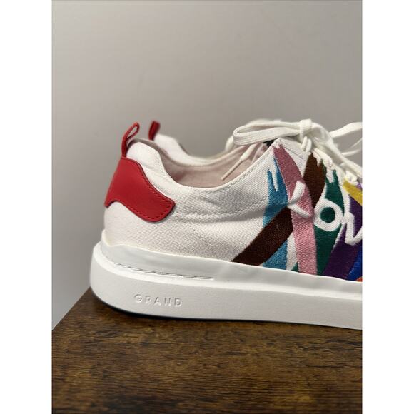 NEW Cole Haan GrandPro Rally Canvas Court Sneaker Shoes Men's Sz 13, LOVE/PRIDE - Picture 2 of 10